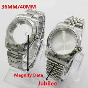 36mm/40mm 시계 케이스 10bars Jubilee/Oyster Strap Fit Fit NH35 NH36 NH34 ETA2824 2836 DG2813/3804 MIYOTA 8215 이동