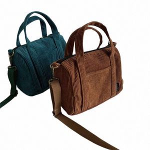 Borsa a tracolla in velluto a coste Mini da donna Borsa in tela femminile con cerniera Borsoni Borsa da donna in tessuto casual Borsa a tracolla per ragazza N9SV #