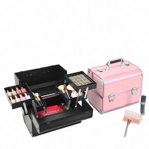 Grande Capacidade Fantasia Collecti Maquiadores Cosméticos Trem Tatuagem Caso Organizador Viagem Profial Lage Cosmetic Bag s2ft #