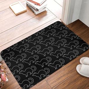 Tapetes de banho Bonito Furão Impressão Tapete de Pé para Chuveiro Decoração de Casa Selvagem Animal Secagem Rápida Banheiro Absorvente Anti-Slip WC