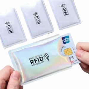 5pcs Aluminium Anti Rfid Card Holder NFC Blocking Reader Lock Id Bank Card Holder Case Protecti Metal Thin Credit Card Case L9or#