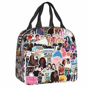 Gilmore Girls Graffiti Lunch Bag Portable Picnic Thermal Cooler Isolated Lunch Box For Women Children Tot Ctainer Y2WJ#