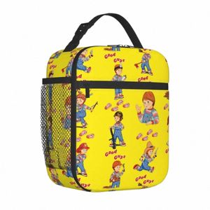 Good Guys Childs Play Isolados Lunch Bag Grande Chucky Horror Movie Reutilizável Cooler Bag Tote Lunch Box Work Travel Girl Boy M50M #
