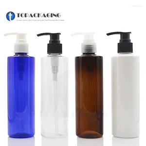 Vorratsflaschen 30PCS 250ML Spirale Lotion Pumpflasche PET-Kunststoff Kosmetikbehälter Leeres Shampoo Nachfüllbare Probe Make-up Essenzöl