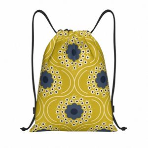 bubble Fr Print Drawstring Backpack Sports Gym Bag for Men Women Orla Kiely Training Sackpack C2Zr#