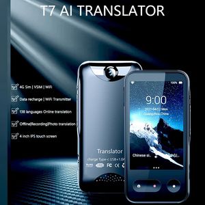 T7 4G O Internet Smart Voice Translator 138 Multi Idiomas Em Tempo Real Online Instant Off Line Tradução AI Conversion 240327