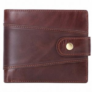 men's Wallet Rfid Vintage Genuine Leather Wallets for Men Credit Card Holder Purse Mey Bag Wallet Man 863C#