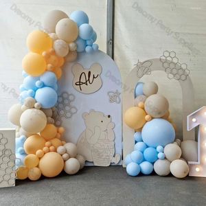Party Decoration 110pcs Pastel Blue Cream Peach Balloon Garland Arch Kit Neutral Balloons Kids Baby Shower Birthday Wedding Gender Reveal