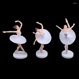 Moldes de cozimento 6 PCS Ballet Girl Miniatura Estatueta Brinquedo Figurinhas Playset Bolo Toppers Decoração Acessórios de Decoração