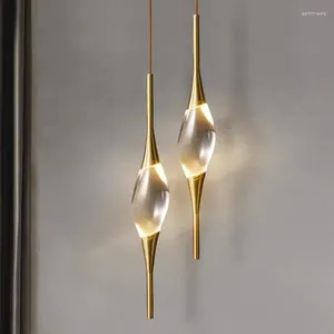 Wall Lamps Copper Gold Luster Crystal Lamp El Lobby Luxury Nordic LED Living Room Light Bedside Bedroom Decor