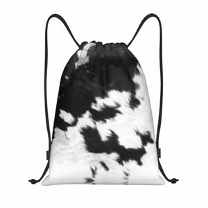 Couro de couro cordão mochila sacos das mulheres dos homens leve animal esconder textura ginásio esportes sackpack sacos para viajar i0Ri #