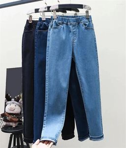 Frauen Jeans Elastische Taille Frühling Herbst Schlank Stretch Bleistift All-Match Casual Weibliche Boyfriend Denim Trousery2k Kleidung