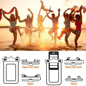 На открытом воздушном водонепроницаемом мешочке пляжная сухой пакет держатель чехла для iPhone Samsung Xiaomi Huawei Bag 3,5-6,5 