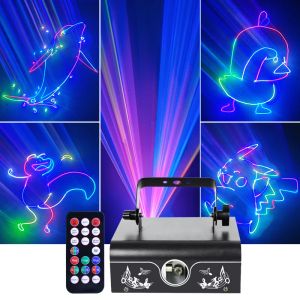 YSH Animatio Laser Projector Color Indoor Disco Party Lights Beam DMX Controller Outdoor Stage Lights Christmas Festival Wedding
