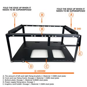 DIY Computer Motherboard Hülle Rack Aluminium Rahmen Chassis -Kühlregal Ständer Open Chassis Support Bracket mit Wärmeabteilung