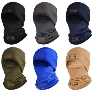 Winter Polar Coral Fleece Balaclava Men Face Ski Mask Neck Warmer Beanie Thermal Head Cover Tactical Sports Scarf Hat Ski Caps