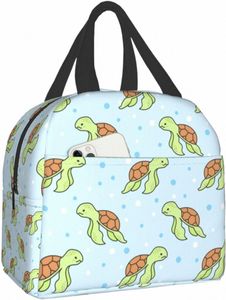 simpatica tartaruga termica Lunch Bag da viaggio Picnic Bento Cooler riutilizzabile Tote Work Borse isolate Ctainer per donna Uomo Ragazzi Ragazze e9qP #