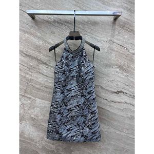 2024 Roupas femininas Stromestone-belished Gollar-colar Halterneck Dress Spring Summer Summer Novo 330