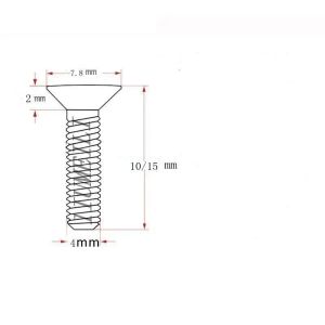 Liumeili titanium Ti parafuso m4x10/15mm m5 m6x10 15 20 25 30 35 40mm allen key plana de contrafuso