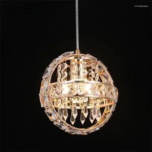 Chandeliers Indoor K9 Crystal Glass Adjustable E27/E26 Pendant Lights Luxury Bedside Chandelier Ceiling Lamp Lumiere Chambre Lustre Fixture