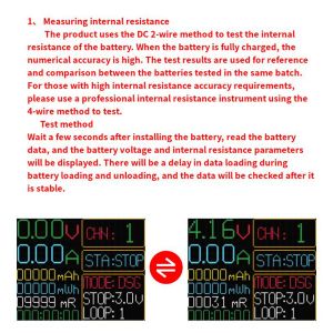 4-Channel Battery Capacity Internal Resistance Tester Dual Type-C Lithium Battery Power Measuring Module 18650 Battery Tester