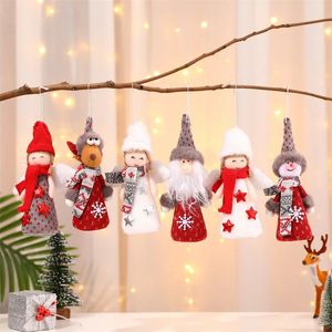 Juldekoration filt Deer Christmas Tree Pendant Ornaments Mini Elk nyår Kids Gift Xmas Decor Home Party Decorations