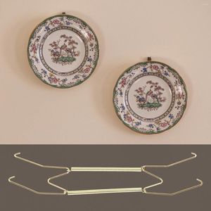 Kitchen Storage 2pcs Plate Hangers Wall Wire Hanger Invisible Decorative Plates Holders