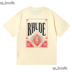 2023 Летняя футболка Rhude Мужская дизайнерская футболка Rhude Повседневные рубашки Мужские женские футболки с короткими рукавами Лучшие продажи Роскошные мужские хип-хоп одежды 4234