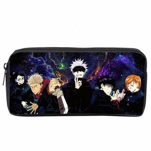 Anime Jujutsu Kaisen Federmäppchen Student Kinder Carto Bleistiftbeutel Teenager Reißverschluss Handtasche Frauen Mädchen Make-up-Tasche Q7Ca #