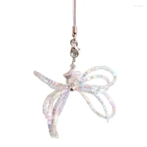 Klaki Piękne z koralikami Bowknot Charm Star Strap Saint Smycz biżuteria