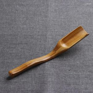 Tea Scoops 1pc Wooden Milk Honey Soup Spoon Solid Wood Tableware Long Handle Teaspoon Coffee Stir Stick Kitchen Accessories Sets