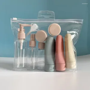 Storage Bags 11Pcs/Set Refillable Bottles Soft PlasticTravel Bottle Set Lotion Shampoo Squeeze Tube Container Empty Travel Accessories