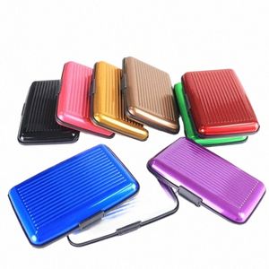 busin Credit Cards Holder ID Card Case Aluminum Metal Waterproof Bank Card Protecti Holder Case Men Women Wallets v9wP#