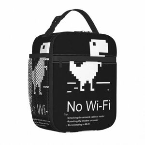 sem Internet Dinosaur isolado Lunch Bag Cooler Bag Meal Ctainer Cooler Jurassic Offline Park Lunch Box Tote Beach Outdoor W4Ss #