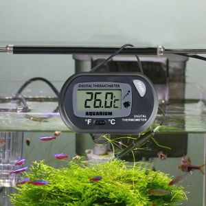ミニデジタルLCD水槽デジタル水族館温度計屋内タンク便利な温度センサーフィッシュ水生用品ツール