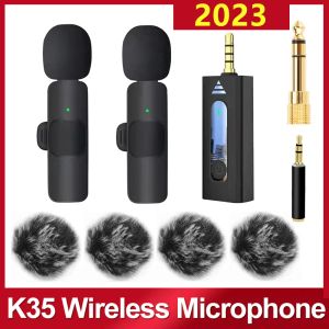 Alto -falantes 2023 K35 3,5 mm sem fio Lavalier Lappel Reduct Reduction Microfone Universal 3.5 Melhor Mic.