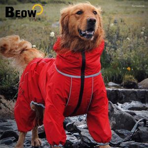 Dog Apparel Dogs Medium And Large Outdoor Punching Jacket Golden Hair Border Collie Four-legged Waterproof Cold All-around Adjustable