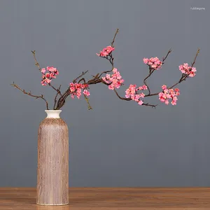 装飾的な花人工桜の花rat枝Diy Vaseフラワーアレンジメント装飾ウェディングパーティー偽植物ホームルーム