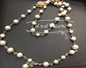 Подарок на вечеринку 110cm435 дюйма моды модные камеллии ожерелья Camellia C Свод из жемчуга.