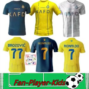 23 24 Al Nassr FC Soccer Jerseys Ronaldo Mane 2023 2024 Home Cr7 Gonzalo Martinez Talisca Ghislain Vincent Aboubakar Men / Kids Kit Football Shiirt Al-Nassr