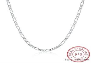 2021 SMTCAT 925 STERLING SILVER 2mm Figaro Chains Necklace Fine Jewelry R Chain Necklace 16 24 249U5253004