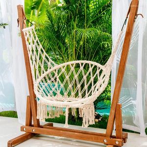 Móveis de acampamento Balcony Swing Banking Cadeira Single Home Indoor Glider Wood Wood Adult Garden para