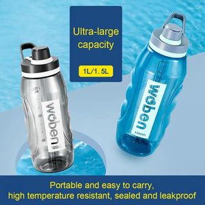 Water Bottles Sports Cup 1000ml/1500ml Portable Simple Multi-color High Temperature Wholesale Bottle Creative Drinking