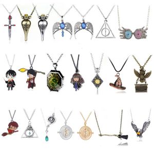 necklace Nelace Movie time converter hourglass owl potion bottle Deathly Hallows Pendant9722650