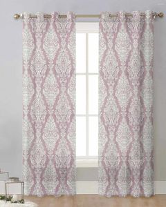 Kurtyna retro wzór perski kwiatowy w stylu Bliskiego Wschodu Tiulle zasłony salon Sheer Window Curtains Kuchnia