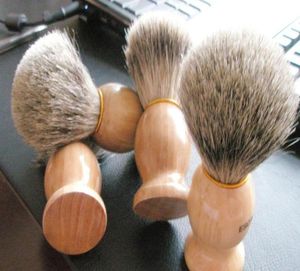 Professional barber hair shaving Razor brushes Natural Wood Handle Badger Hair Shaving Brush For Men Gift Barber Tool Mens Fa5202210