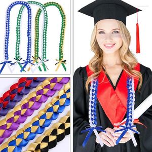 Suç şık mezuniyet kurdele leis el yapımı örgülü kolye kablosu okul kolej için grad parti tedarik