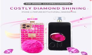 Capa de telefone de garrafa de perfume superior para iPhone 11 Pro Max Diamond Bling Protetor