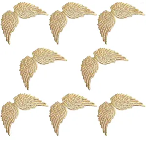 Estatuetas decorativas 12 PCs Angel Wing Pingents Ornamentos de Natal Astas Acessórias de fantasia Crafos de roupas de tecido Decorações DIY