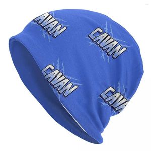 Berets Cavan Bonnet Hats мужской и женский модный округ вязания с полосатыми голубыми фоновыми черепами шапочки шапочки